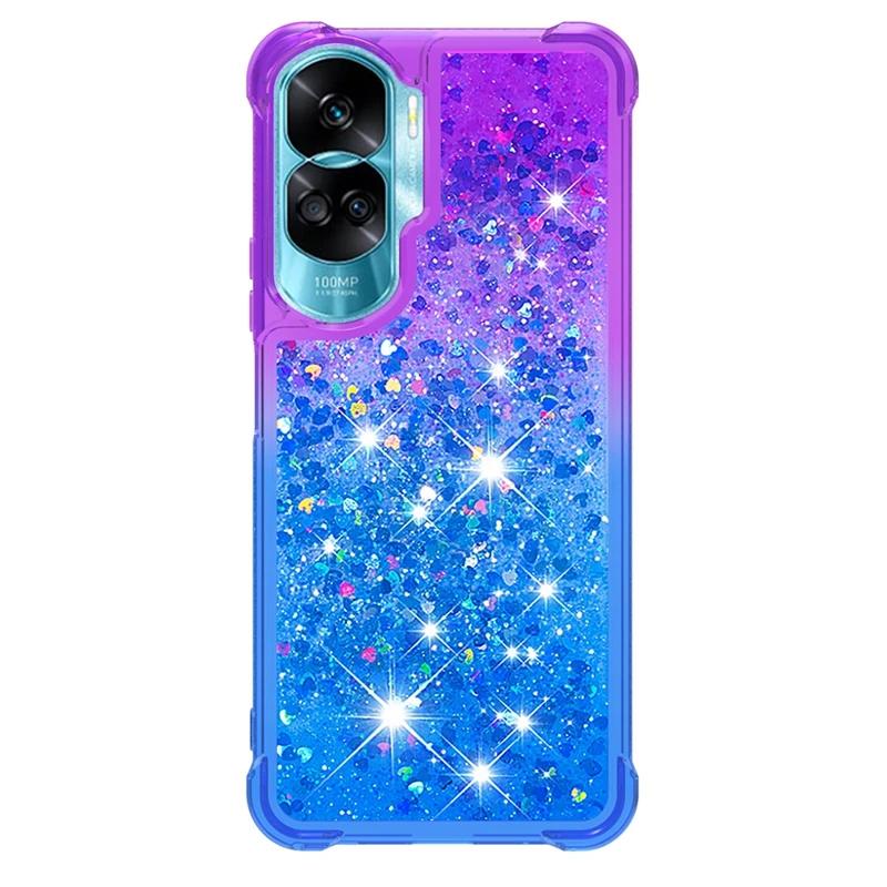 For Honor 90 Lite Case Cartoon Painted Pattern Quicksand Liquid Cover For Huawei Honor 90 Lite Honor90 90Lite Phone Case Fundas