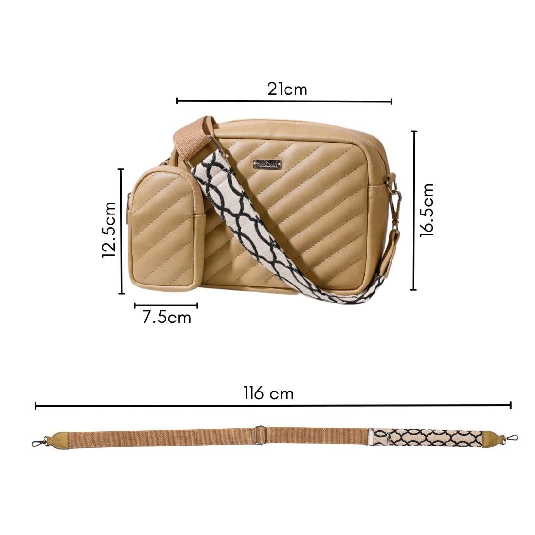 Стильная женская сумка-слинг из веганской кожи ручной работы с мешочком для монет | — фото 7