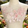 Embroidered Sequins Flower Applique Patches for Clothing Bags Handcraft Decoration Polyester Materials