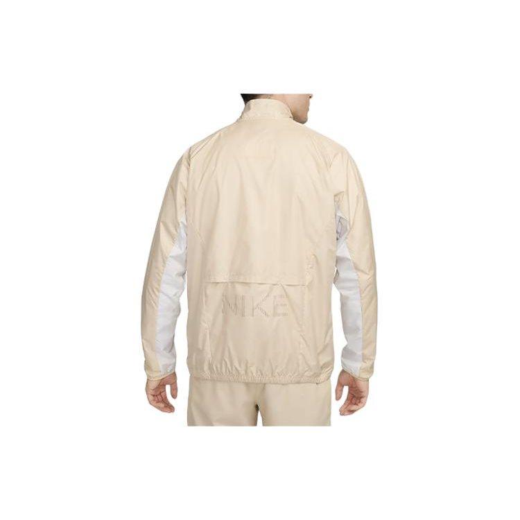 Nike Logo Embroidered Comfortable Casual Running Jacket Men Jacket Khaki HF4633-126