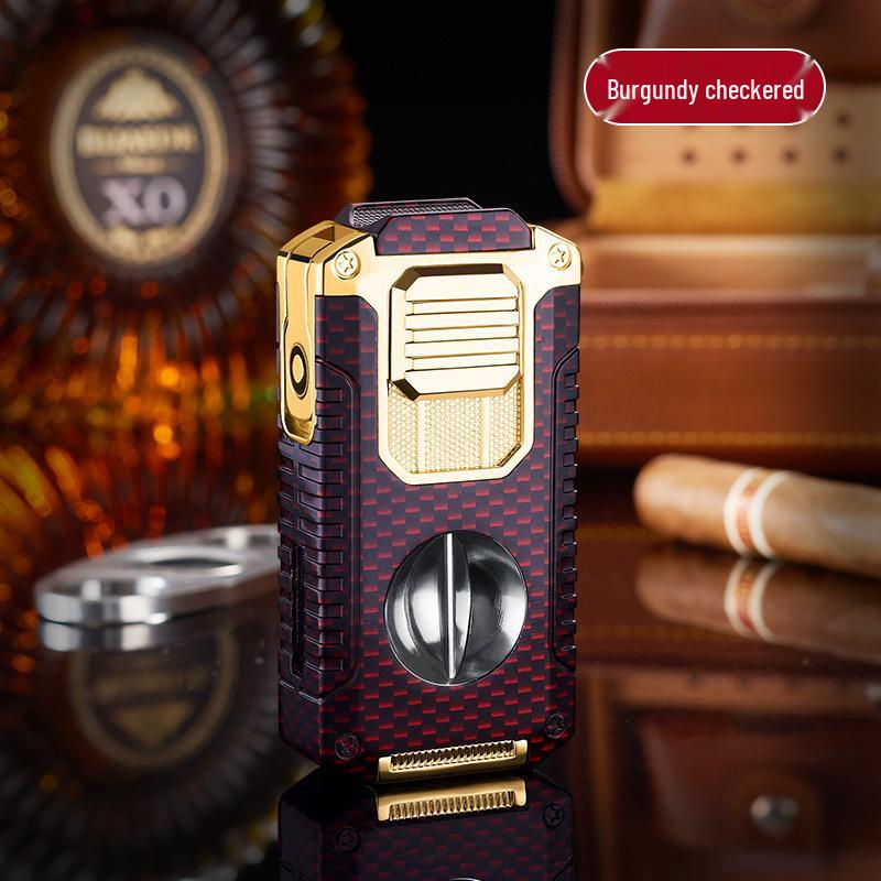 Triple Jet Cigar Lighter with V-Cutter & Puncher