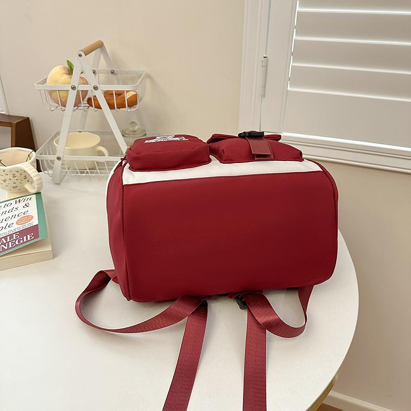 Damen Rucksack mit großem Fassungsvermögen, tragbar, Campus, Student, Schultasche, Farbkontrast, Reise-Rucksack