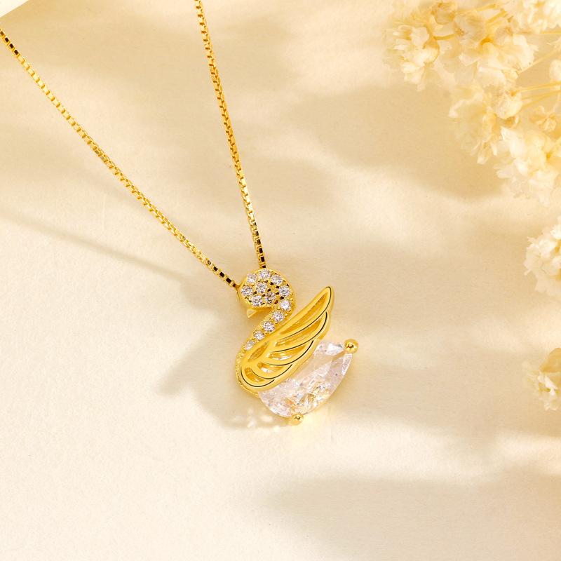 

Ожерелье в виде лебедя для женщин, ниша, свет, роскошь, мода, элегантный дизайн, подвеска, аксессуары, подарки для девочек