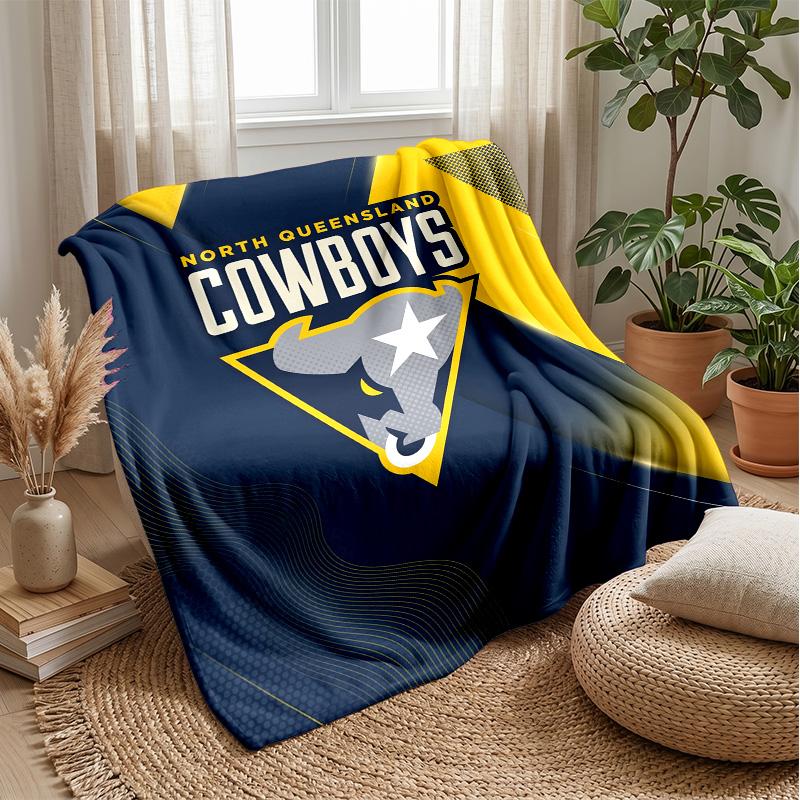 North Queensland Cowboys Flannel Fleece Blanket Cozy Warm Throw Blanket For Couch Bed Travel All Season Use