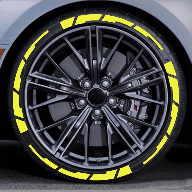 Car Tire Decoration Sticker 4 Tires DIY Decals Automobile Motorcycle Tire Styling Stickers Multi Colored Customizable Letter