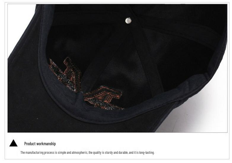 Zhen Yueqi Men's Distressed Embroidered Baseball Cap - Casual Outdoor Washed Sun Hat