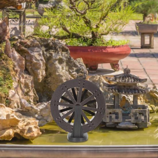 Wasserrad DIY Wasserfall Brunnen Zubehör Brunnenrad für Bach- und Generatorszenen Layout Aquarium Dekor