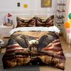 Eagle, Flag, Clouds Motif. Bedding Sets Duvet Cover Sets Duvet Covers Pillowcases(1 * Duvet Cover 2 * Pillowcases Without Duvet Insert)