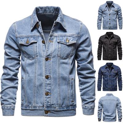 Men's Denim Jacket Cotton Fashion Casual Slim Fit Jacket Men's Denim Jacket