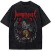 Hot Anime Death Note Yagami Light Ryuk Print T-shirt Men Women Tshirts Cotton Clothing Retro Washed T Shirt Harajuku Male Tops