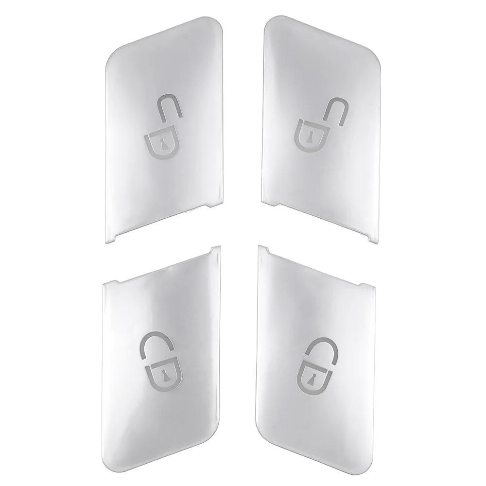 

Наклейка накладка на кнопку открытия/закрытия замка двери автомобиля для Mercedes Benz A B C E GLA CLA GLK GLE CLS ML GL W204 W212 W246 W166 Silver 4pcs