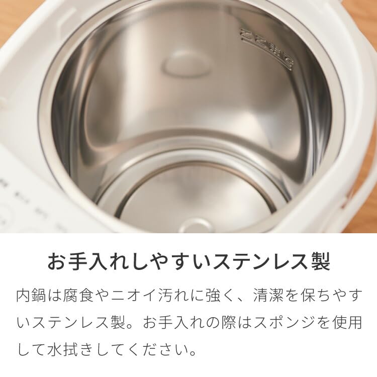 Simplus Electric Kettle, Keeps Warm, Microcomputer-Controlled, Large Capacity, Compact, SP-PD32 (White, 3.2L)