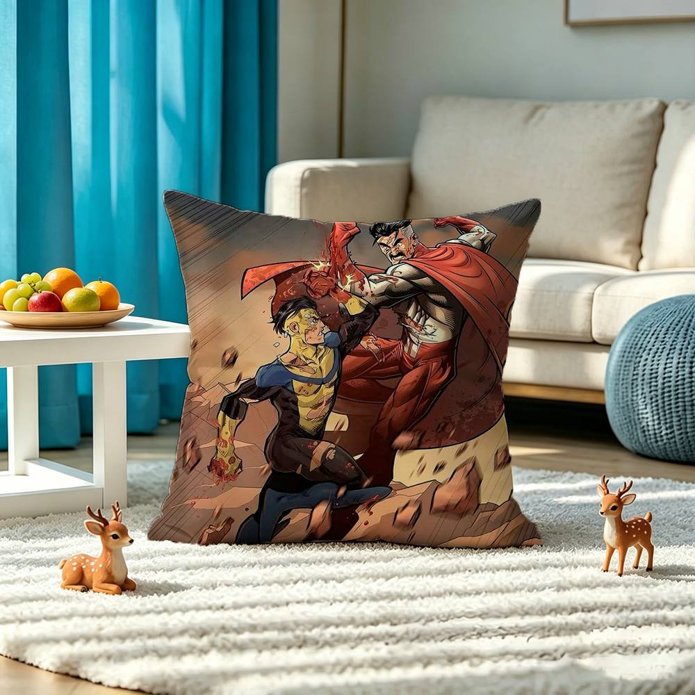 cool Nolan Grayson Invincible Square Double-Sided printed Pillow Case Bedroom Bedside Pillow Sofa Cushion Cover