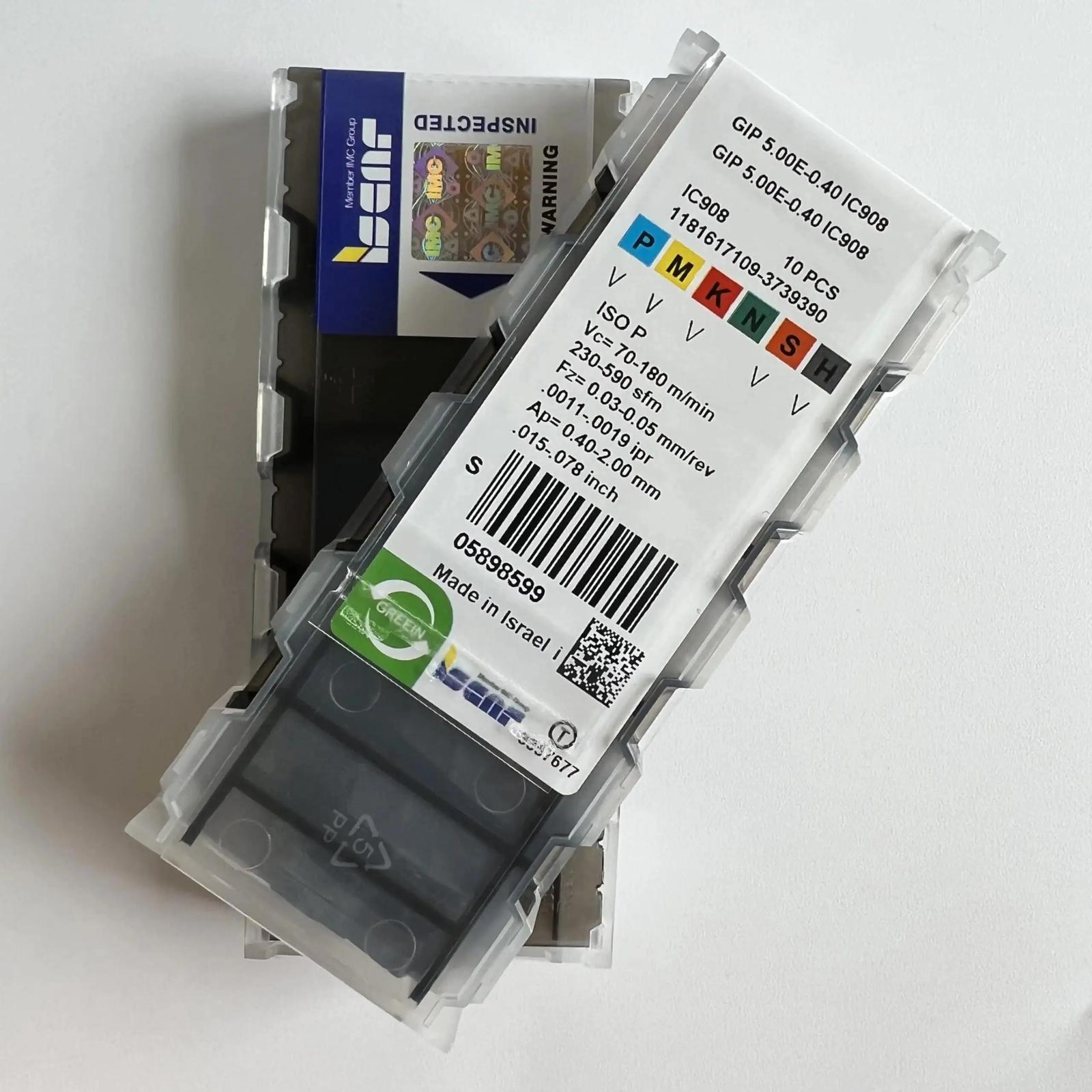 

ISCAR / GIP5.00E-0.40 IC908 /Industrial indexable carbide inserts 10 Pcs