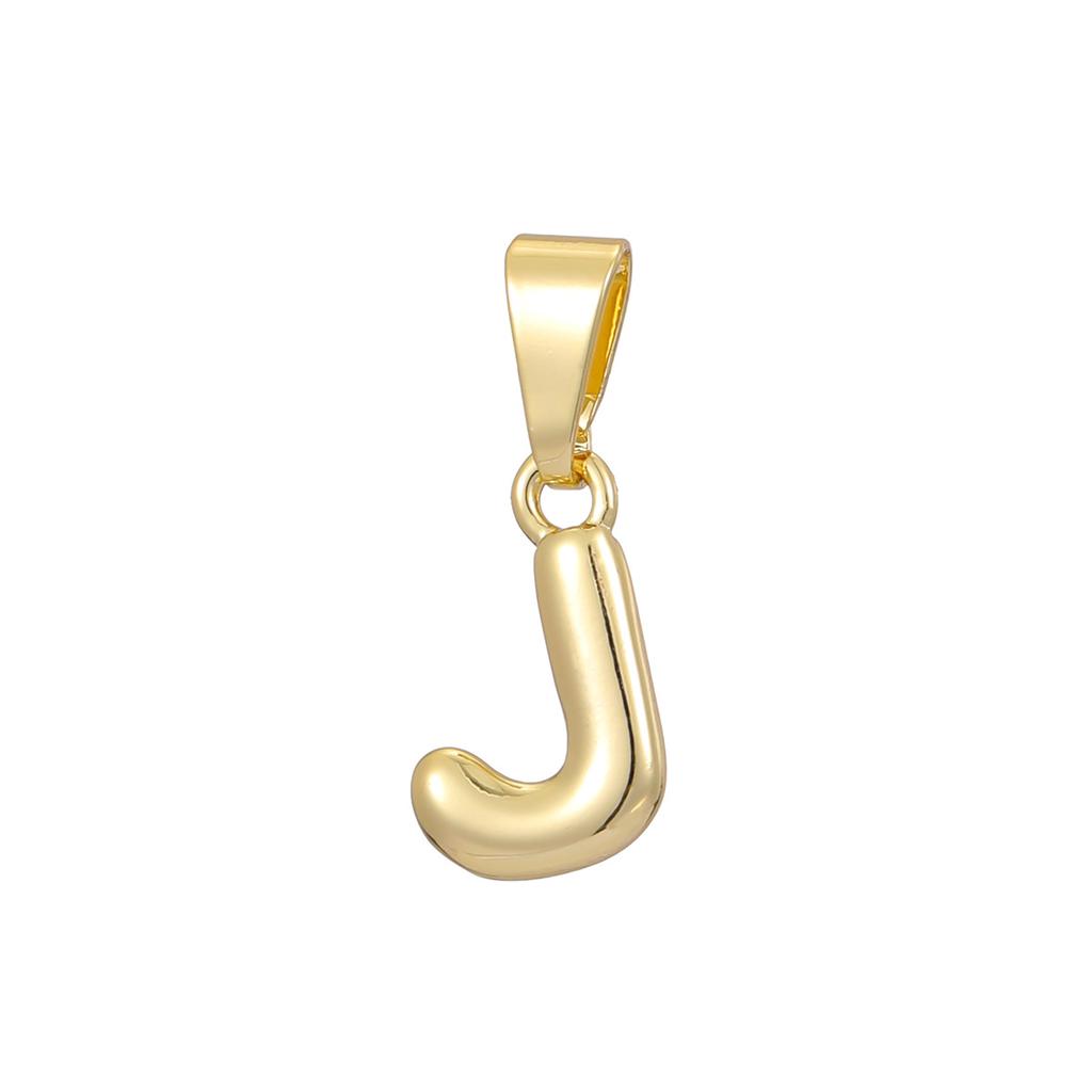 Brass Gold-Plated Letter Pendant - DIY Personalized 26-Letter Necklace