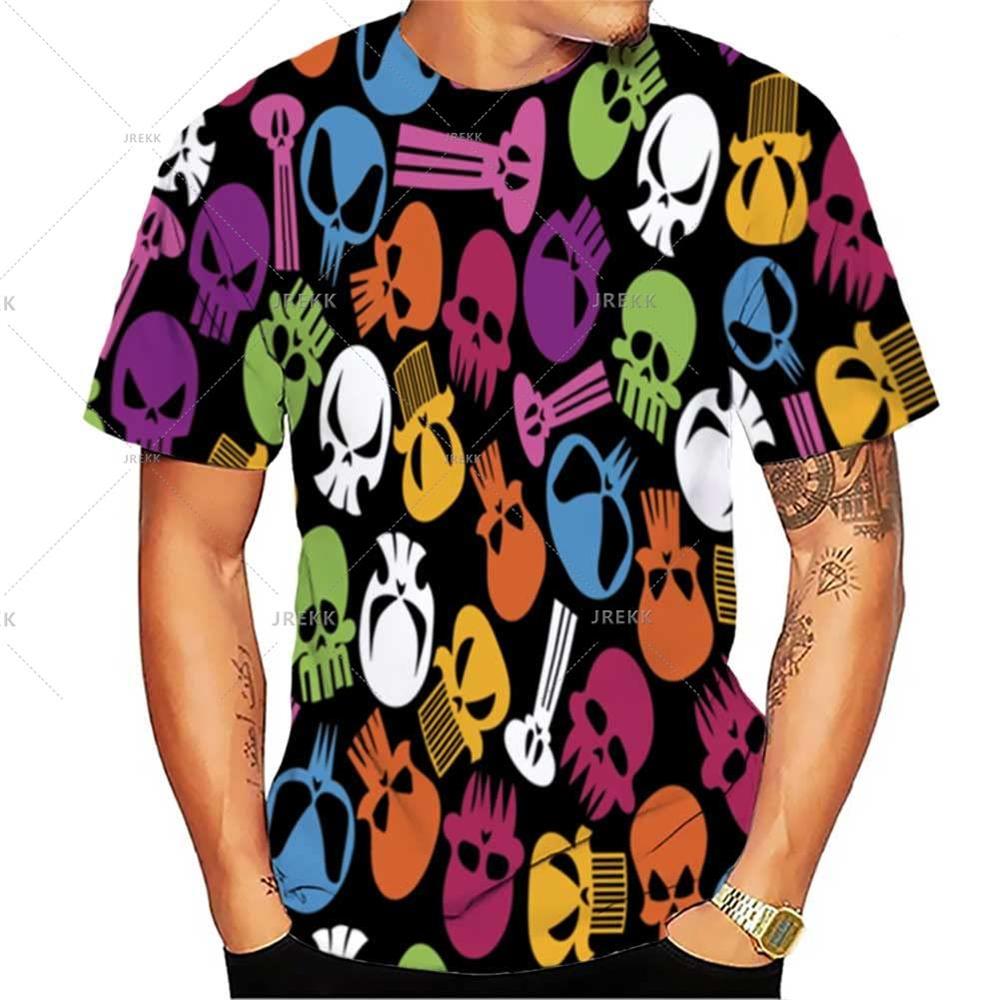 

Летние мужские футболки с 3D-графикой Черепа Мрачного Жнеца, забавные футболки для мужчин, футболка оверсайз, футболка с коротким рукавом Космическое путешествие 5XL