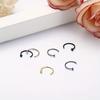 1pcs Stainless Steel Hoop Nose Ring 18G 20G Simple Style Ear Nail Nostril Body Piercing Jewelry 6mm 8mm 10mm 12mm