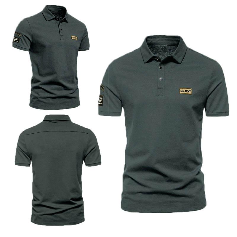 Summer Men's Short-sleeved High-quality Lapel Trendy POLOT Shirt Fashion Embroidered Business Casual Sports Tops Yasheng