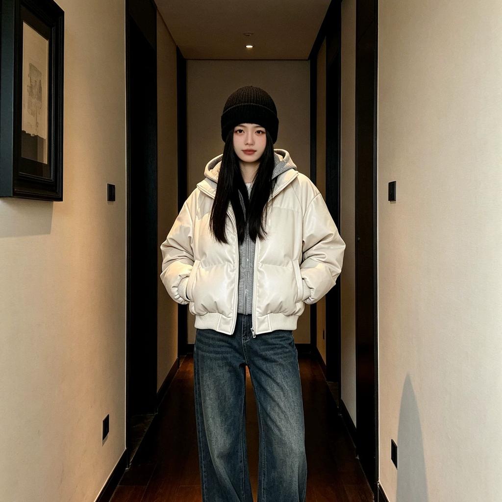 Autumn and winter temperament design sense splicing fake two pieces women's new slim and thin niche fashion sense