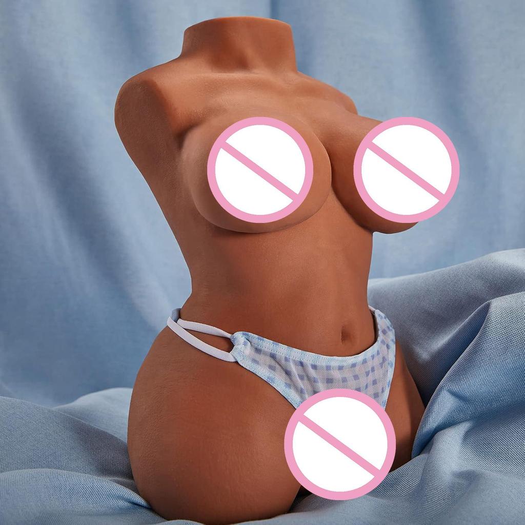 Masturbator Masculin Păpușă Sexuală cu Tors și Sâni Mari, Jucărie Sexuală Masculină pentru Vagin Anal Joc cu Sânii