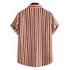 Mens Fashion Ethnic Short Sleeve Casual Printing Hawaiian Shirt Blouse T-shirt