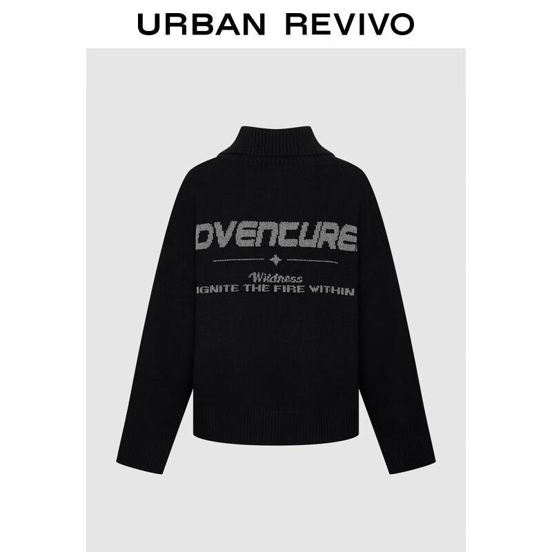 

Женский повседневный кардиган крупной вязки свободного кроя на двойной молнии с буквенным принтом XS