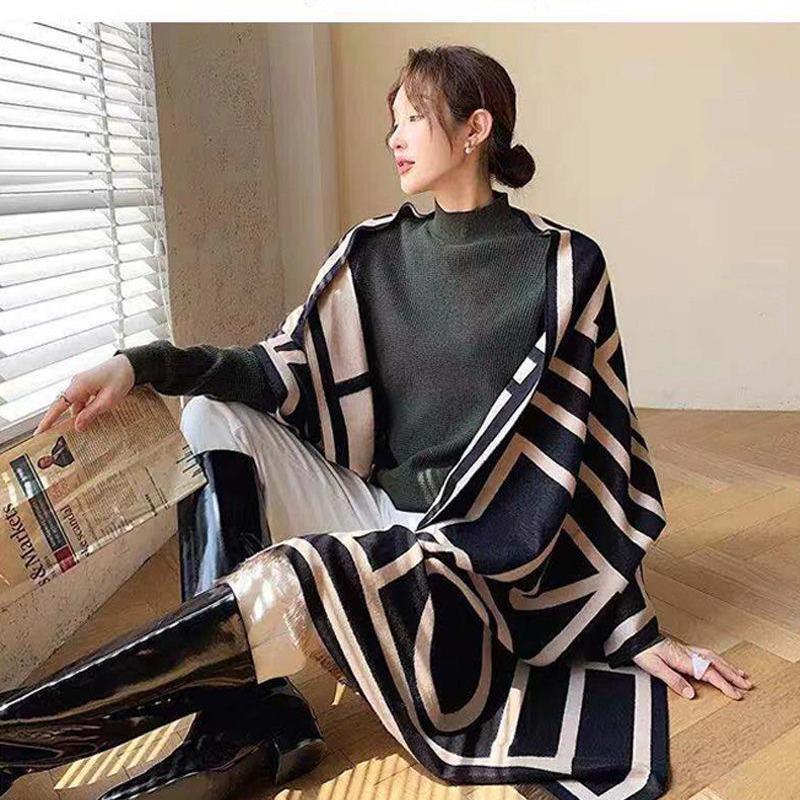 New Style Imitation Cashmere Scarf for Women Versatile Korean Style Letter Scarf To Keep Warm In Air Conditioned Rooms