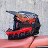 Red and Blue Downhill Helmet Off-Road Full Helmet Mountain Bike Riding Safety Helmet Unisex Bicycle Trail Helmet
