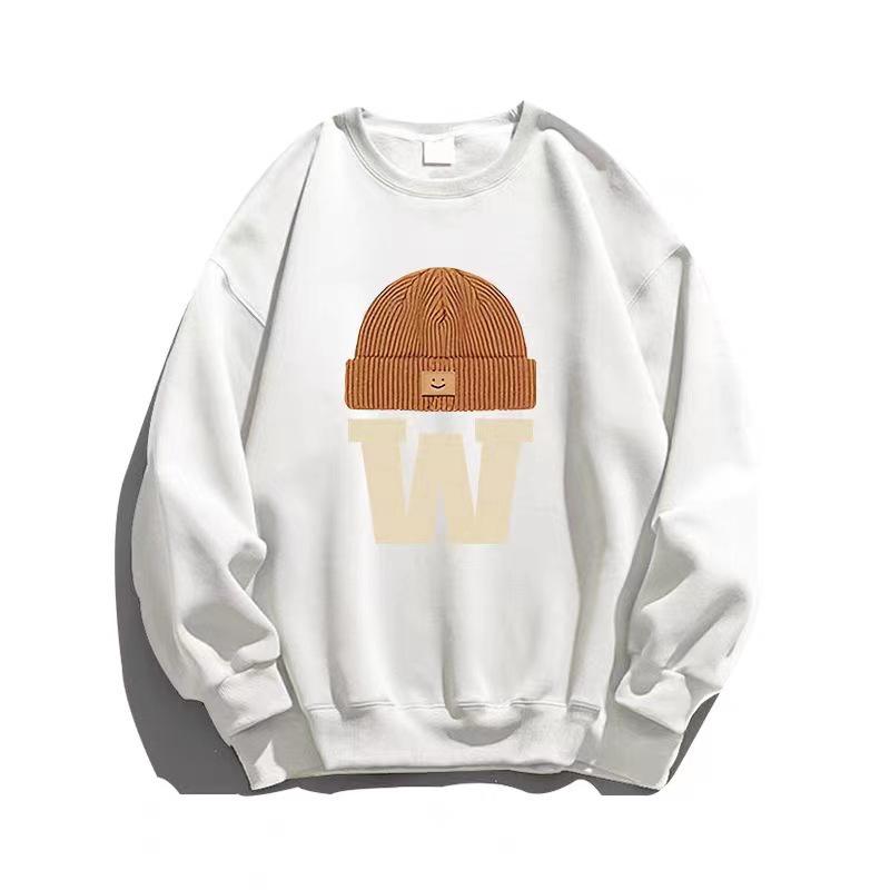 2025 Autumn/Winter Plus Velvet Thick Hoodie: Unisex Fox Cotton, Round Neck, Casual Korean Style