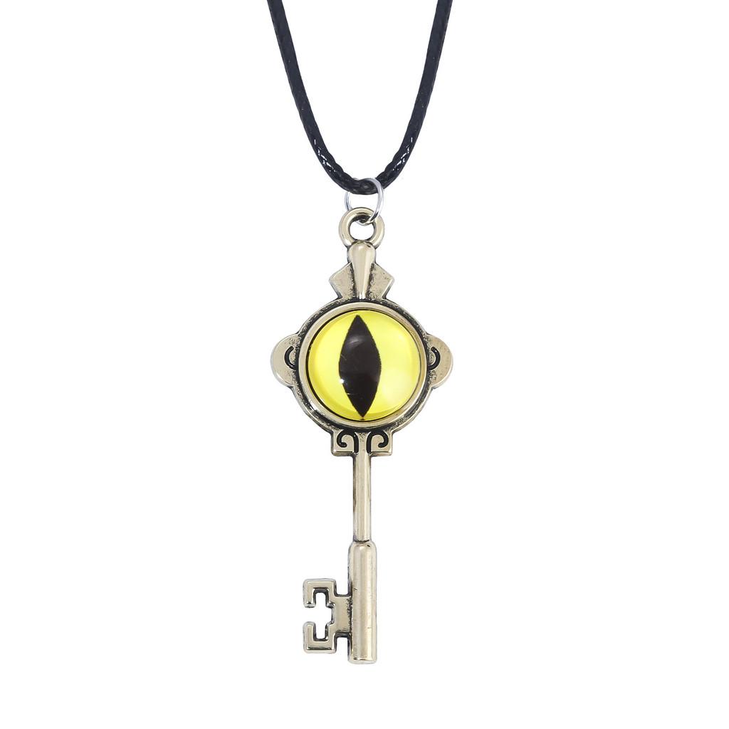 The Owl House Vintage Eye Key Design Alloy Pendant Necklace For Fans And Collectors