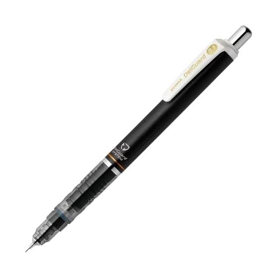 Zebra DelGuard Mechanical Pencil, 0.3mm, Black, P-MAS85-N2-BK, Unbreakable Lead Mechanical Pencil with DelGuard System and Spacer to Prevent Lead Jam