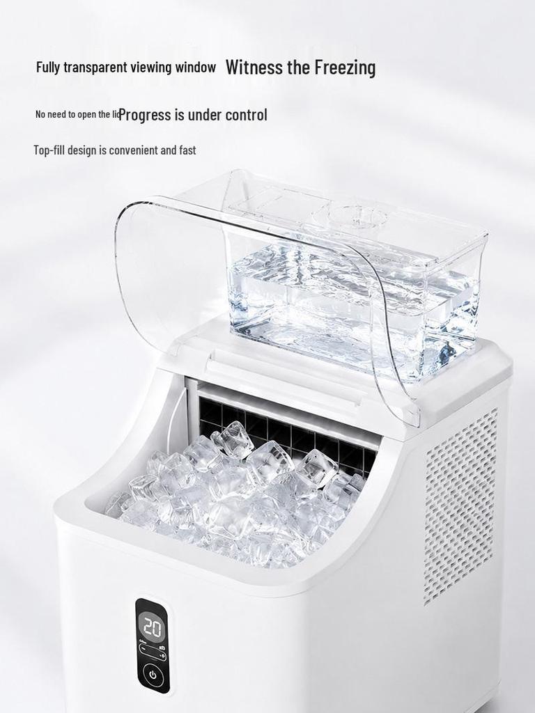 Fully Automatic Ice Cube Maker for Home, Office, or Outdoor Use