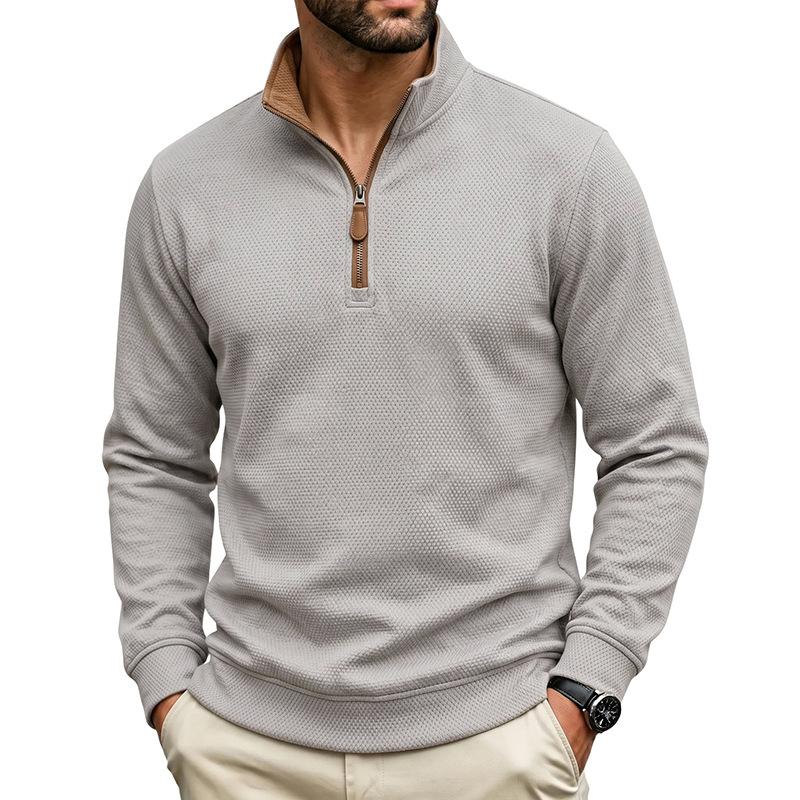Men S Winter Outdoor Loose Fleece Lined Stand Collar Zip Up Sweatshirt