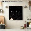 Black Cat And Bear Good Night Soft Bath Towel, Absorbent Daily Shower Towel