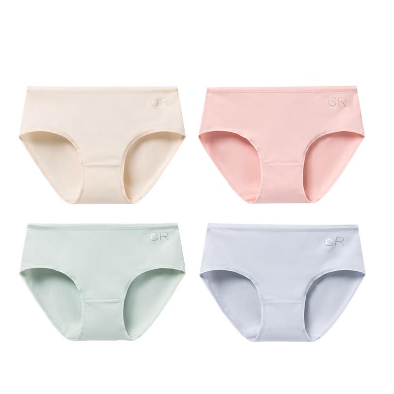 

Urban Beauty Women s Pure Cotton Seamless Antibacterial Mid-Waist Briefs (4-Pack) M