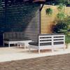 5 Pcs Garden Set with Anthracite Cushions Pine Wood