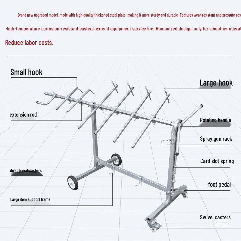 Multi-function Rotating Spray Booth Rack for Car Bumper and Sheet Metal Painting