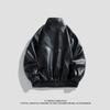 Autumn New Men's Casual Versatile Couple Leather Coat Handsome and Trendy Motorcycle Style Loose Jacket Retro Fashion Jacket