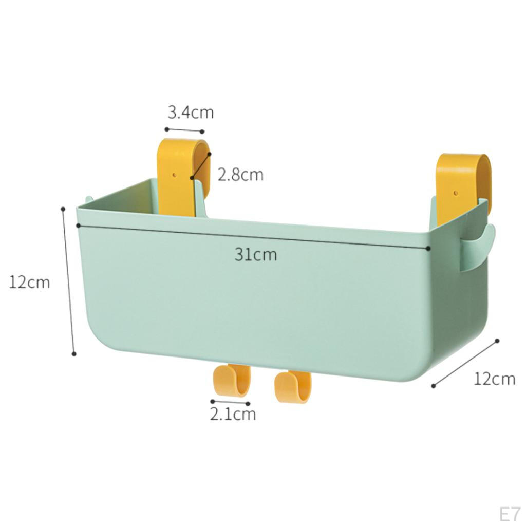 Bedside Hanging Storage Organizer with Hooks for Dorm Room Essentials