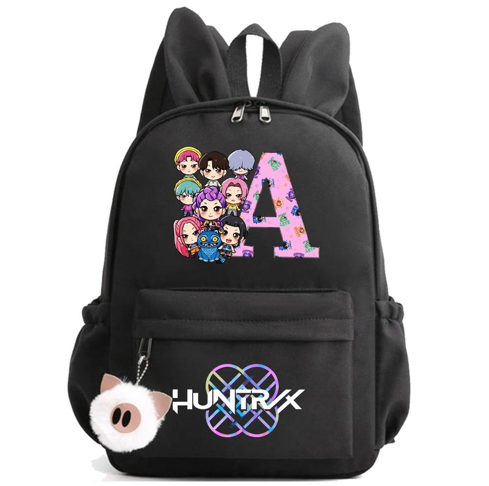 Anime 26 Englische Buchstaben K-Pop Bedruckter Rucksack Student Teenager Student Schultasche für Junge Mädchen Schultasche Kindergeschenk Damen Große Kapazität Reisetasche