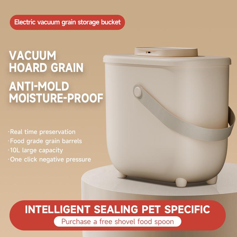 Vacuum Pet Food Storage Container Electric Negative Pressure Large Capacity Moisture Proof Insect Proof Sealed Bucket Cat Dog