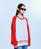 Akaibeuboldeu 939 Raglan Knit Zip-Up (Red)