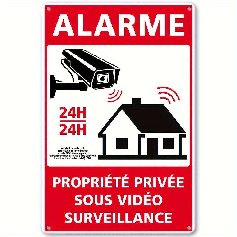 French ALARME HH PROPRIT PRIVE Sous Vido Surveillance Metal Security Warning Sign