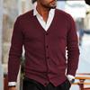 Men S V Neck Long Sleeve Slim Fit Knit Cardigan Sweater