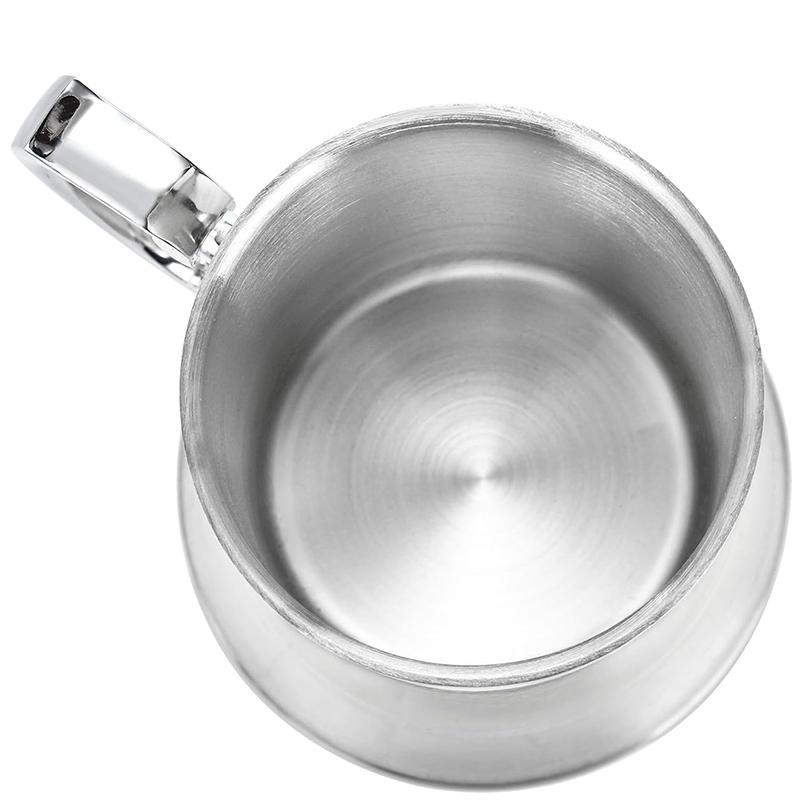 Tazas de Cerveza de Acero Inoxidable 304 de 450/560ML, Vasos Tipo Stein de Doble Pared para Leche y Café con Asa de Agarre para Bebidas Calientes y Frías
