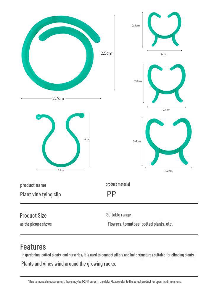 Garden Plant Clips: Figure-8 Shape for Vine and Flower Support