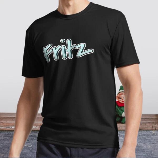 New Shirt Blue Fritz lettering in graff Active Logo T-Shirt Funny Size S to 5XL