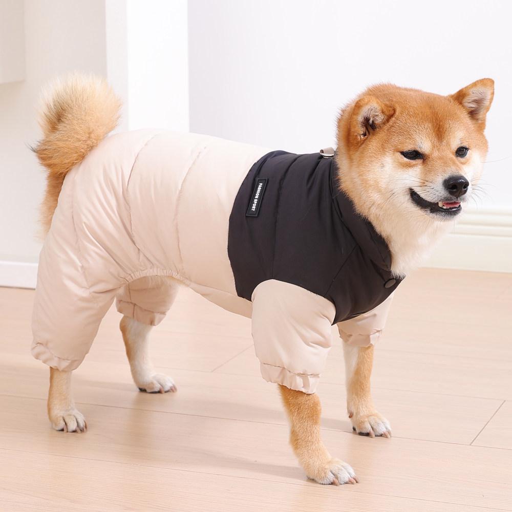 Shiba Inu Winter Warm Four-Legged Dog Outfit for Medium and Small Breeds