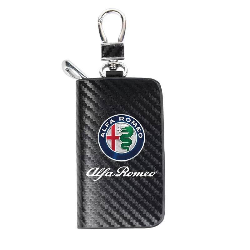 Car Sticker For Alfa Romeo 159 147 Carbon Filber Car Key Case Keys Full Cover Protection Shell Bag For Alfa Romeo Giulietta 159 zj2