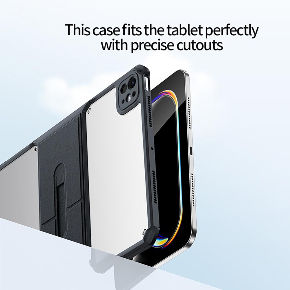 

XUNDD For iPad Pro 11 (2024) Case Leather Kickstand TPU+PC Airbag Protection Tablet Cover A